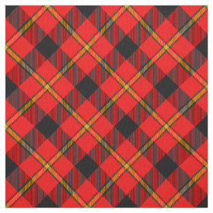    Black and Red Plaid Bold Pattern Vintage Tartan Fabric