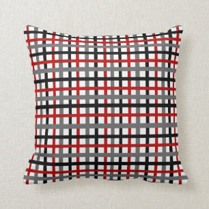 Black and Red Plaid Cushion