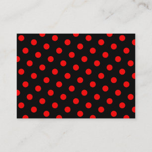 Black and Red Polka Dots Business Card