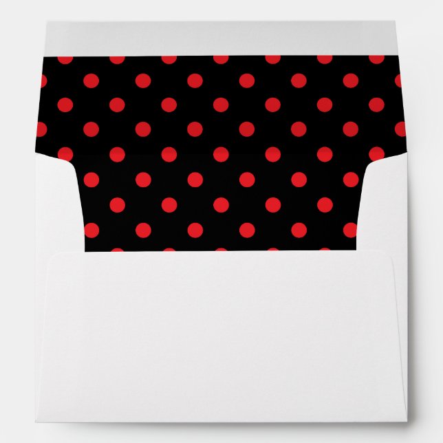Black and Red Polka Dots Envelope (Back (Bottom))