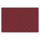 Black and Red Rose Floral Damask