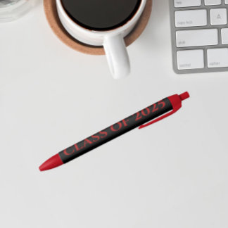 Black and Red School Colours Class Year Ink Pen