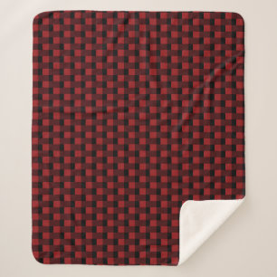 Black and Red Sherpa Blanket
