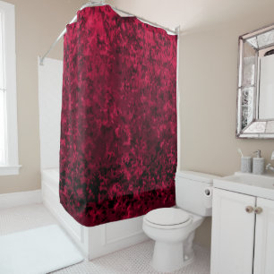 Black and Red Shower Curtain