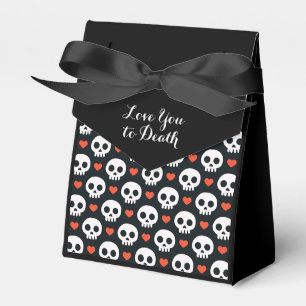 Black and Red Skull Favour Box