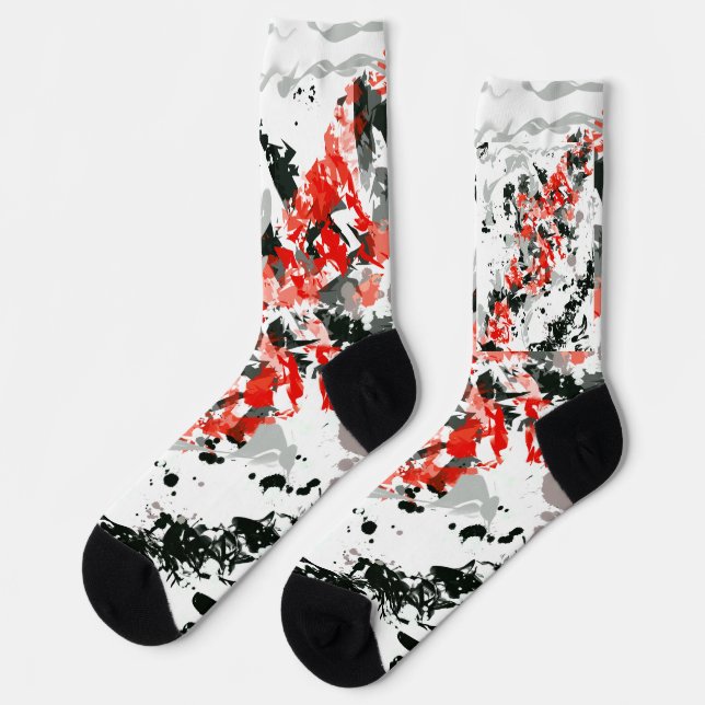 Black and red sock (Left)