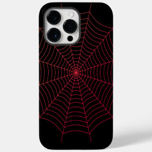 Black and red spider web Halloween pattern iPhone 14 Pro Max Case