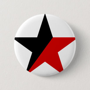 Black and Red Star Anarcho-Syndicalism Anarchism 6 Cm Round Badge