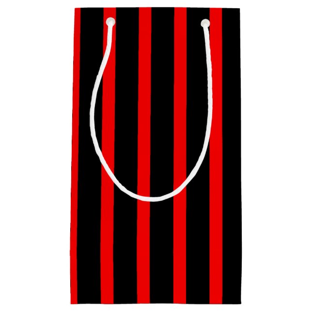 Black and Red Stripe Gift Bag (Front)