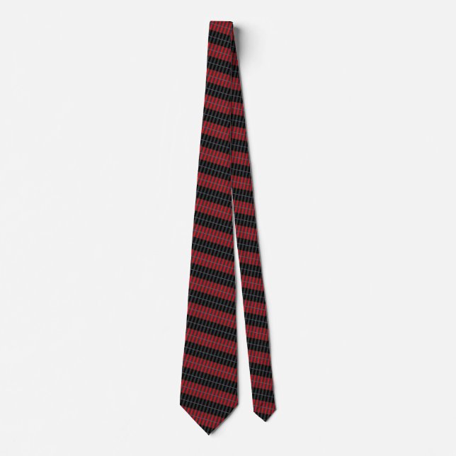 Black and Red Striped Neck Tie (Front)