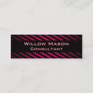 Black and Red Striped Professional Business Card