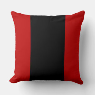 Black and Red Stripes Cushion