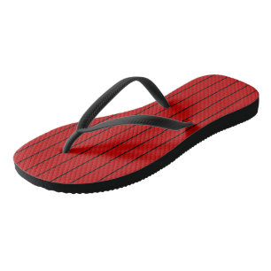 Black and Red Stripes Thongs