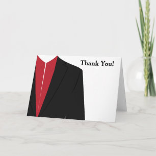 Black and Red Tuxedo Thank You