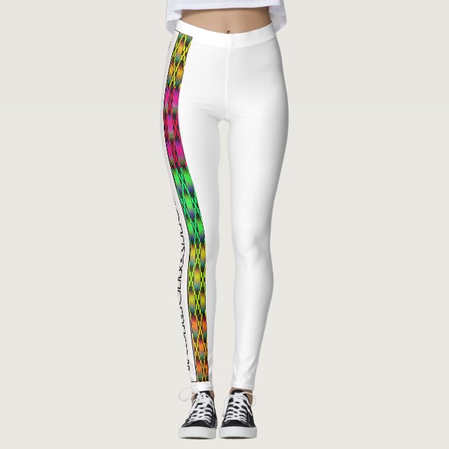 Black and Remarkable black history Kente design Leggings (Front)