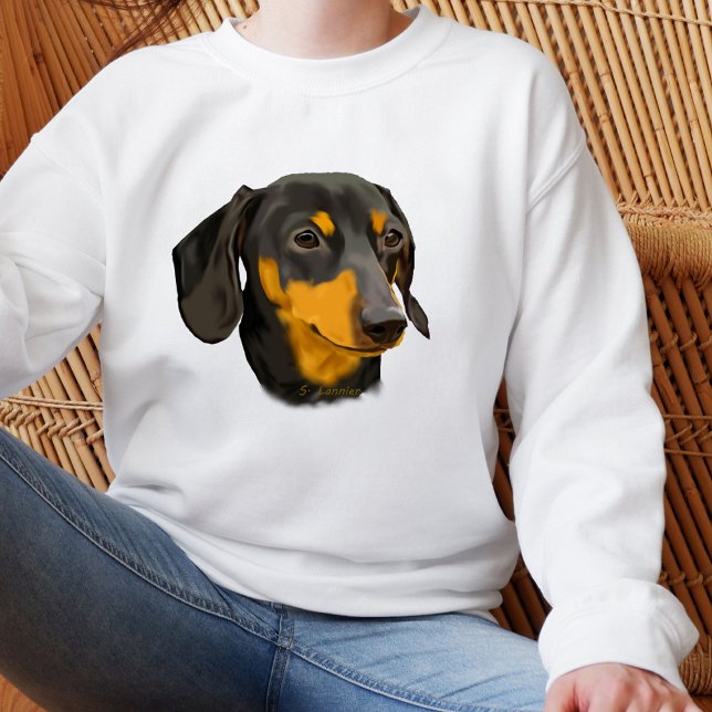 Black and Rust Dachshund Dog Sweatshirt (Creator Uploaded)