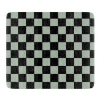 Black and Sage Green  Checkered