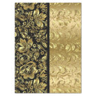 Black And Shiny Gold Floral Damasks