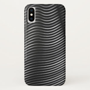 black and silver abstract pattern iPhone x case