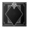 Black and Silver Art Deco Ceramic Tile.