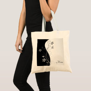 Black And Silver Background Tote Bag