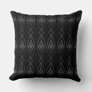 Black And Silver Deco Cushion