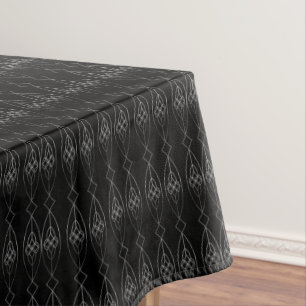 Black And Silver Deco  Tablecloth