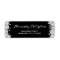 Black and Silver Diamond Glitter Return Address