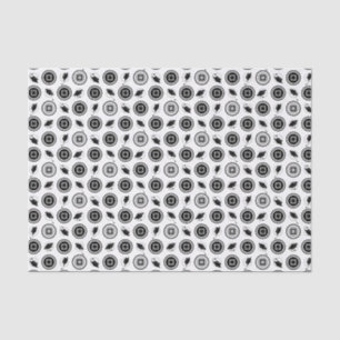 Black and Silver Graduation Cap Pattern Tissue Paper