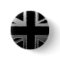 Black and Silver Gray Union Jack Flag