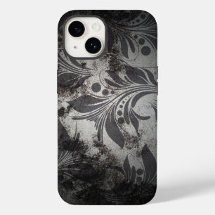 Black and Silver Grunge Design Case-Mate iPhone 14 Case