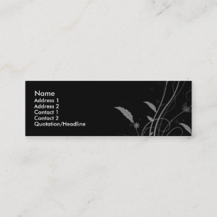 Black and Silver Mini Business Card