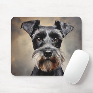 Black and silver Miniature Schnauzer Mouse Pad