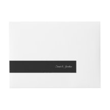 Black and Silver Monogram Address