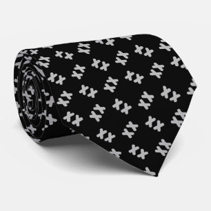 Black and Silver Pattern Tie