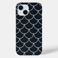 Black and Silver Scalloped Scale Pattern