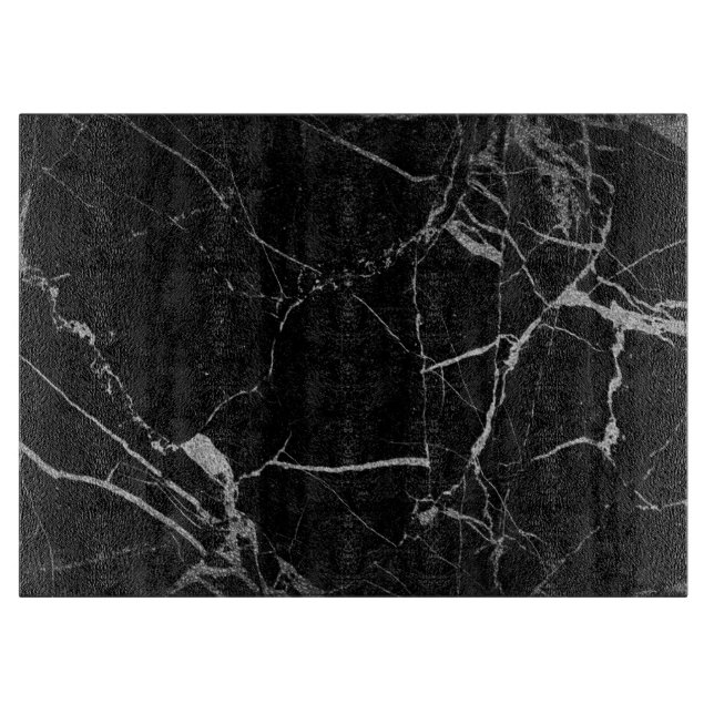 Black and Silver Vein Marble Cutting Board (Front)
