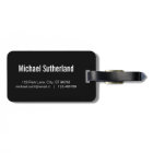 Black and silver World map elegant Luggage Tag