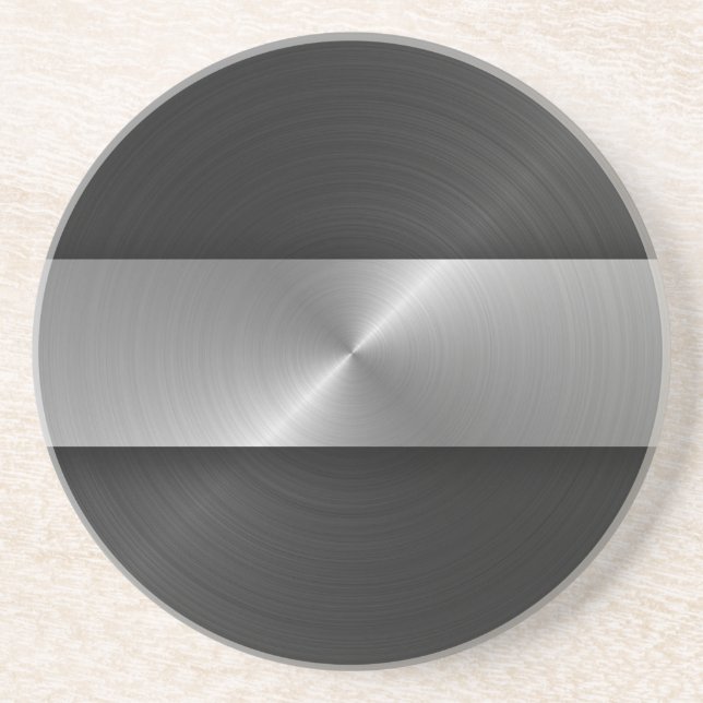 Black And Steel Coaster (Front)