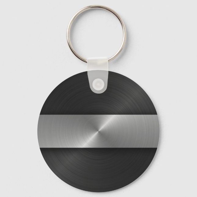 Black And Steel Key Ring (Front)