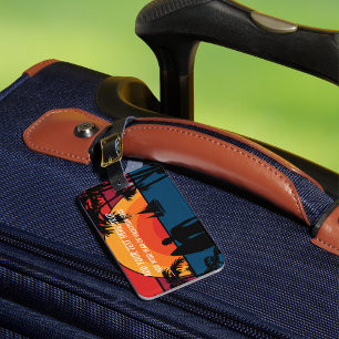 Black and Sunset Vacation PERSONALIZE Luggage Tag