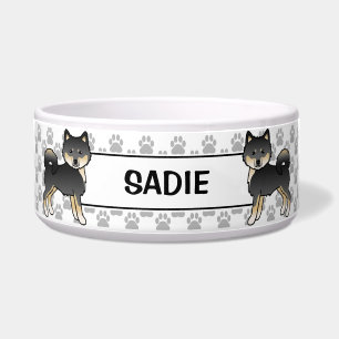 Black And Tan Alaskan Malamute Cartoon Dogs & Name