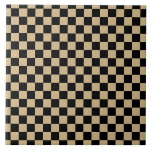 Black and Tan Chequered Tile