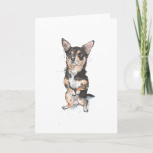 Black and Tan Chihuahua, funny Dog Birthday Card