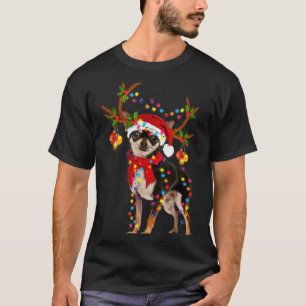 Black And Tan Chihuahua Gorgeous Reindeer Christma T-Shirt