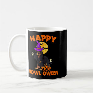 Black And Tan Cocker Spaniel Dog Witch Halloween Coffee Mug