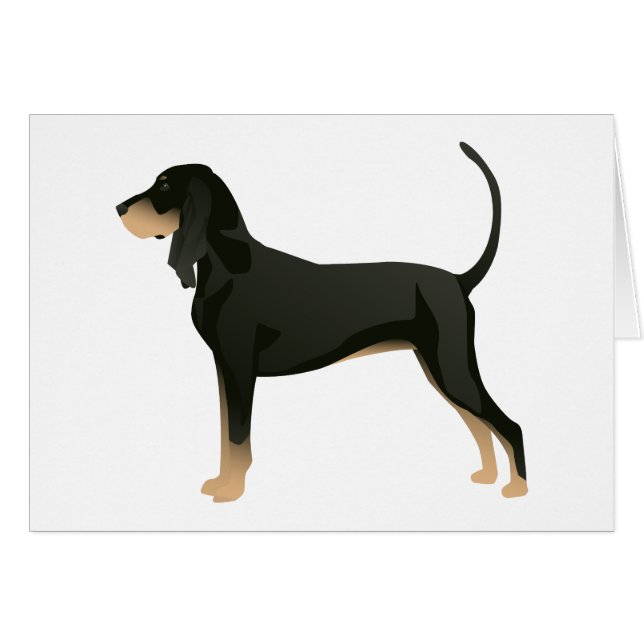 Black and Tan Coonhound Basic Breed Customisable (Front Horizontal)