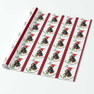 Black and Tan Coonhound Christmas Wrapping Paper