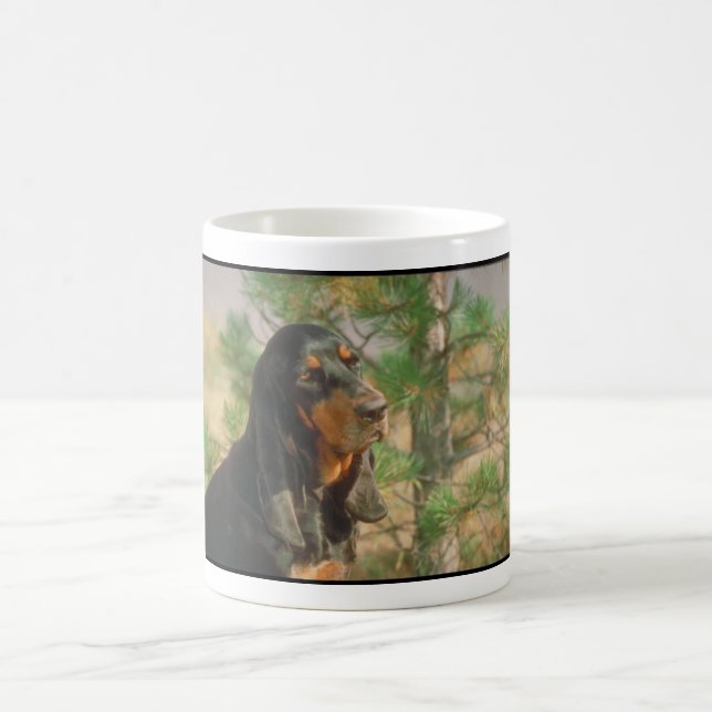 Black and Tan Coonhound Coffee Mug (Center)