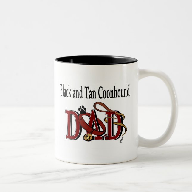 Black And Tan Coonhound Dad Mug (Right)